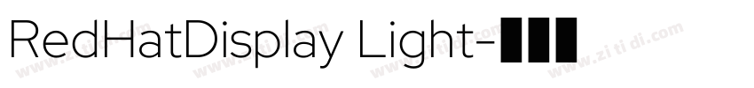 RedHatDisplay Light字体转换